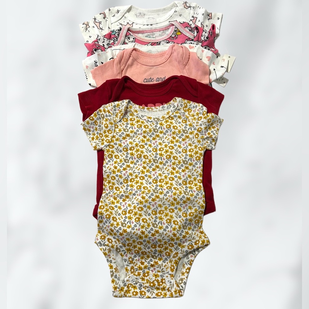 Bundle of 11 Baby Girl One Piece Bodysuit / Sz 0-3 mo / newborn